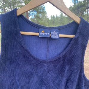 Corduroy navy blue dress